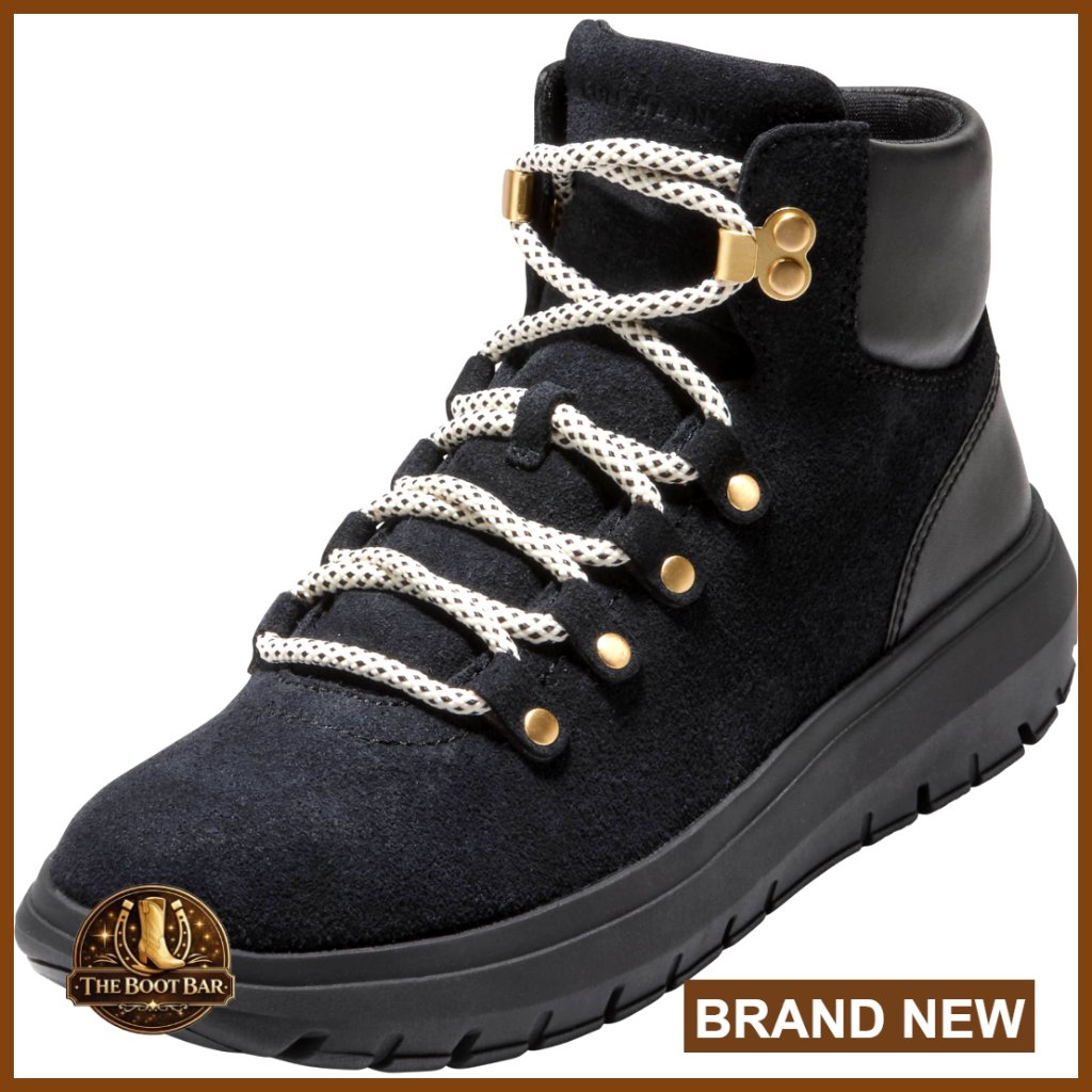 Waterproof Leather Ankle Boots Wedge Heel Hiker Style Comfortable Cushioned